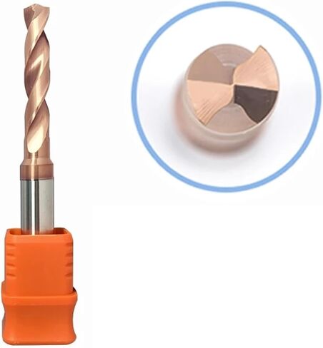 5D HRC65 6.1mm-10mm Carbide Fried Dough Twists Drill bit with Internal or External Cooling CNC Metal(9.5x10x61x40x103) in Kuwait