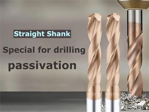 5D HRC65 6.1mm-10mm Carbide Fried Dough Twists Drill bit with Internal or External Cooling CNC Metal(9.5x10x61x40x103) in Kuwait