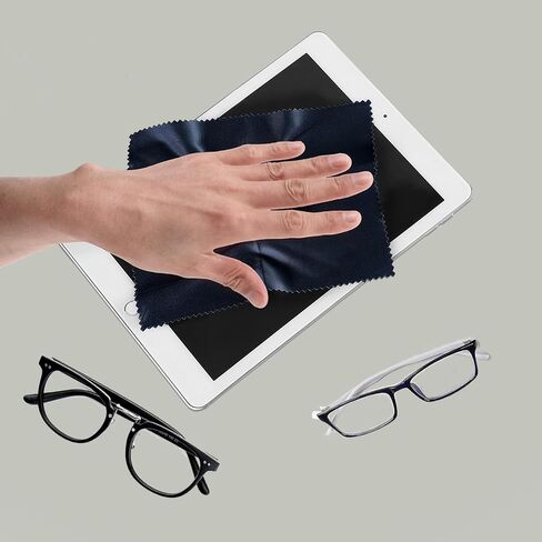 6 Packs Microfiber Cleaning Cloth, Eye Glasses Cleaner, Lens Wipes for Glasses Screens Camera and More Pink Yellow Green White Grey Blue Black in Saudi Arabia