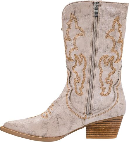 Corkys Footwear Hey Girl Womens Somebodys Problem 2-Inch Stacked Heel Western Boot, Featuring Cushioned Insoles For All Day Wear, Western Stitching, and A Full Inside Zip in Saudi Arabia