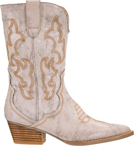 Corkys Footwear Hey Girl Womens Somebodys Problem 2-Inch Stacked Heel Western Boot, Featuring Cushioned Insoles For All Day Wear, Western Stitching, and A Full Inside Zip in Saudi Arabia