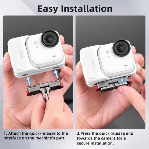 حبل سريع الإصدار لـ Insta360 Go Ultra Aluminium Camera Camera Adapter مع منفذ ملولب 1/4 بوص in Saudi Arabia