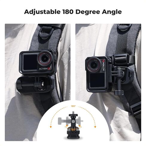 K & F Concept Concept Magnetic Backpack Clip Mount for DJI Osmo Action 5 Pro ، 180 ° دوار ، حامل الكاميرا السريع لإصدار Go Pro Hero 13 12 11 10 9 Black ، Osmo Actoin 3/4 ، Insta360 X5 X4 X3 ، Ace Pro 2 in Kuwait