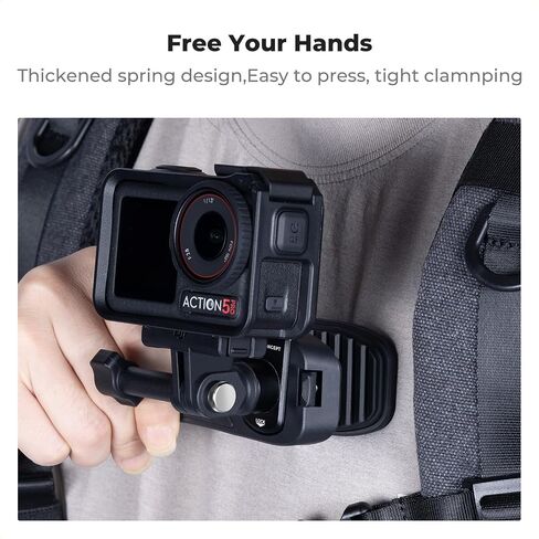 K & F Concept Concept Magnetic Backpack Clip Mount for DJI Osmo Action 5 Pro ، 180 ° دوار ، حامل الكاميرا السريع لإصدار Go Pro Hero 13 12 11 10 9 Black ، Osmo Actoin 3/4 ، Insta360 X5 X4 X3 ، Ace Pro 2 in Kuwait