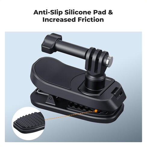 K & F Concept Concept Magnetic Backpack Clip Mount for DJI Osmo Action 5 Pro ، 180 ° دوار ، حامل الكاميرا السريع لإصدار Go Pro Hero 13 12 11 10 9 Black ، Osmo Actoin 3/4 ، Insta360 X5 X4 X3 ، Ace Pro 2 in Kuwait
