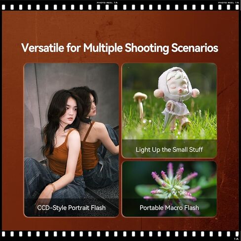 Ttartisan M01 Flash On Camera ، Mini Flash Speedlite لكاميرا الأحذية الساخنة ، ضوء فلاش Xenon خفيف الوزن مع 4 مستوى الطاقة GN12 5600K ± 200K لكاميرا Canon Fuji Nikon Compact Retro (1) in Saudi Arabia