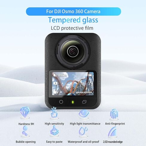 Screen Protector for DJI Osmo 360, HD Tempered Glass,9h Hardness,Scratch,Anti-Fingerprin,Tempered Glass Film Guard for DJI Osmo 360 Camera[2 Pack] in Saudi Arabia