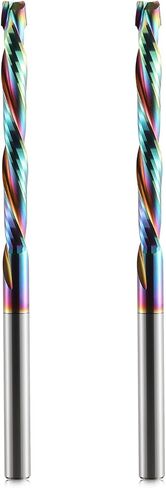 Hozly Up & Down Cut Compression Bit 1/4 "Shank ، Long 4" OVL CNC Bits Pits ، طول قطع 2 "، CNC Router Mill Mill Tungsten Carbide Milling Cutter لأدوات النجارة 1Pack (1) in Saudi Arabia