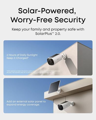 eufy Security eufyCam E40 3-Cam Kit (HomeBase 2), Outdoor Wireless Solar Security Camera, 2K Resolution with Integrated Solar Panel, MaxColor Night Vision, Expandable Local Storage, No Monthly Fee in Saudi Arabia