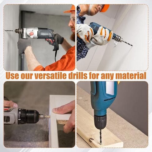 7 Pcs Four-Flute Sawtooth Eccentric Twist Drill Bit, High-Strength Four-Edged Serrated Tip Heavy-Duty Carbide Drill Bits for Stone, Glass, Concrete, Wood, Brick, Metal(3/4/5/6/8/10/12mm) in Kuwait