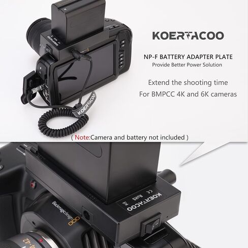 محول لوحة بطارية تزويد الطاقة + BMPCC 4K و 6K قفل DC كابل لتشغيل Blackmagic Cinema Cinema Camera 4K/6K ، متوافق مع بطارية Sony NP-F970 F960 F770 F750 F570 F550. in Kuwait