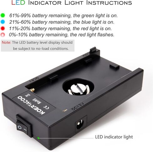 محول لوحة بطارية تزويد الطاقة + BMPCC 4K و 6K قفل DC كابل لتشغيل Blackmagic Cinema Cinema Camera 4K/6K ، متوافق مع بطارية Sony NP-F970 F960 F770 F750 F570 F550. in Kuwait