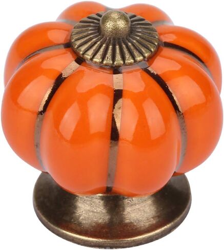 Ceramic Pumpkin Knobs, European Handle for Bedroom Cabinet Drawer Furniture, Beautiful Decoration, Wide Application for Children's Room, Ceramic and Zinc Alloy Material in Kuwait