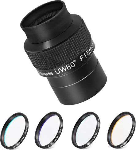 Astromania Deluxe Telescope LRGB 2 Inch Filter Set - Bundle with - 2 inch 15mm Ultra Wide 80 Degree in Saudi Arabia