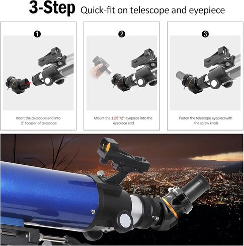Astromania Deluxe Telescope LRGB 2 Inch Filter Set - Bundle with - 2 inch Diagonal 45-Degree in Saudi Arabia