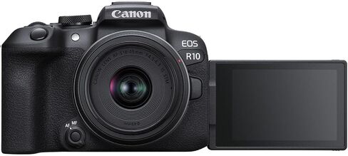 Canon EOS R10 Mirrorless Camera with RF-S 18-45mm f/4.5-6.3 is STM and EF 75-300mm f/4-5.6 III & 420-800mm f/8 Lens + Mount Adapter + 64 GB Memory + Extra Battery + More (27pc Bundle) (Renewed) in Saudi Arabia
