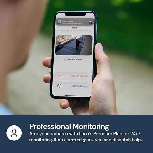 Luna 2k AI Cameras for Home Security ، Outdoor/Indoor ، Wi-Fi 6 ، التنبيهات الذكية ، الرؤية الليلية الملونة ، الأضواء/صفارات الإنذار ، الجبل المغناطيسي ، تخزين السحابة و CVR ، الصوت ثنائي الاتجاه (2 عبوة ، أبيض) in Kuwait