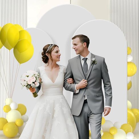 زفاف من 3 قطع معدات زفاف قوس قوس قوس الخلفية (4 ، 5 ، 6) مع قطعة قماش تغطية - مناسبة لحفلات الزفاف وأعياد الميلاد والاستحمام الطفل والاحتفالات الذكرى (الوردي ، (4*5*6)) in Kuwait