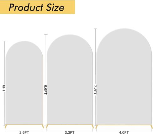 زفاف من 3 قطع معدات زفاف قوس قوس قوس الخلفية (4 ، 5 ، 6) مع قطعة قماش تغطية - مناسبة لحفلات الزفاف وأعياد الميلاد والاستحمام الطفل والاحتفالات الذكرى (الوردي ، (4*5*6)) in Kuwait