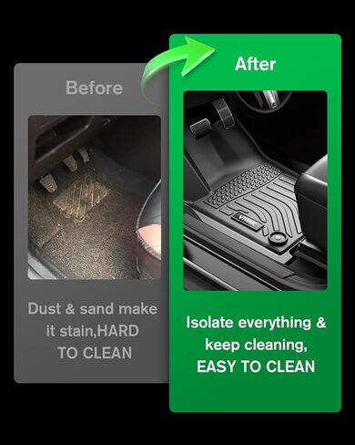 VIWIK Floor Mats Compatible for 2020 2021 2022 Model Y, Car Mats All Weather Custom Floor Liners Full Set Include 1st and 2nd Row Front & Rear, Automotive Floor Mats TPE Black in Saudi Arabia