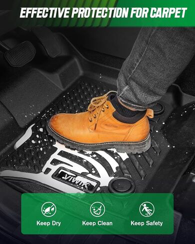VIWIK Floor Mats Compatible for 2020 2021 2022 Model Y, Car Mats All Weather Custom Floor Liners Full Set Include 1st and 2nd Row Front & Rear, Automotive Floor Mats TPE Black in Saudi Arabia