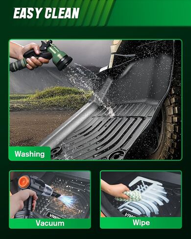 VIWIK Floor Mats Compatible for 2020 2021 2022 Model Y, Car Mats All Weather Custom Floor Liners Full Set Include 1st and 2nd Row Front & Rear, Automotive Floor Mats TPE Black in Saudi Arabia