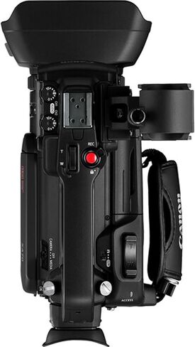 Canon XA70 UHD 4K30 Camcorder مع تركيز تلقائي تلقائي ثنائي بكسل مع مصباح فيديو LED + بطارية إضافية + 2PC 64GB بطاقات الذاكرة + مرشح KIT + DUST Blower + CASE والمزيد ، أسود (متجدد) in Kuwait