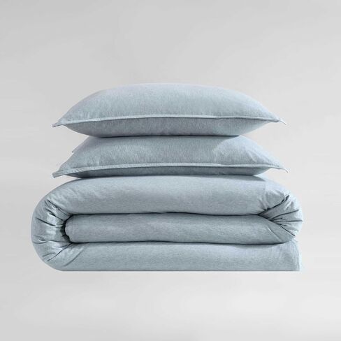 Calvin Klein - مجموعة غطاء لحاف الملكة ، ديكور المنزل الناعم الفاخر ، الفراش القطني Melange Melange Modern (Ivory Gray Heather ، Queen) in Saudi Arabia