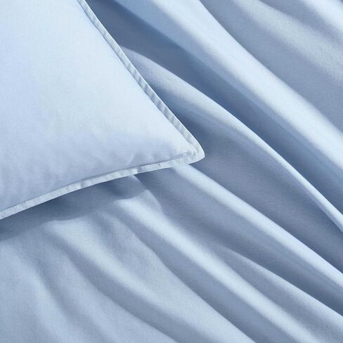 Calvin Klein - Queen Duvet Cover Set, Modern Cotton Washed Percale Bedding with Matching Shams, Cozy Home Decor, Oeko-Tex Certified (Washed Percale Camel Brown, Queen) in Saudi Arabia