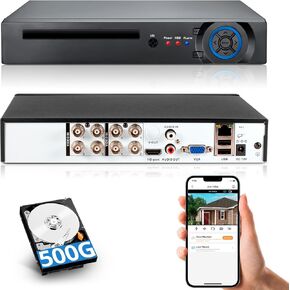 FUERS H.265+ 5MP 8 قناة مسجل CCTV DVR مع HDD 500G ، الكشف عن الوجه ، دفع التنبيه ، القدرة الهجينة 6-في 1 (XVI/AHD/CVBS/TVI/CVI/IP) 2592P HD DVR لكاميرا الأمان ، ACCECT ACCESS REMOTE ACCESS in Kuwait