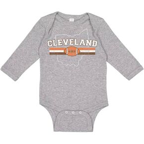 TATY Kids Cleveland Sports Long Sleeve Baby Infant Bodysuit in Kuwait