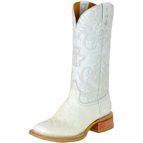 Tin Haul Women's White Wedding Western Boot Broad Square Toe - 14-021-0007-1513 WH 7 M US in Saudi Arabia