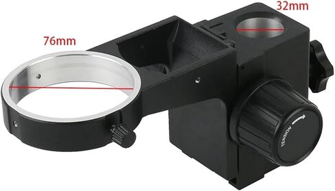 Trinocular Stereo Microscope Binocular Microscope Adjustable Table Work Stand Holder Worktable + 32mm Pillar + Focus Ring 76mm(Focusing Ring 76mm) in Saudi Arabia