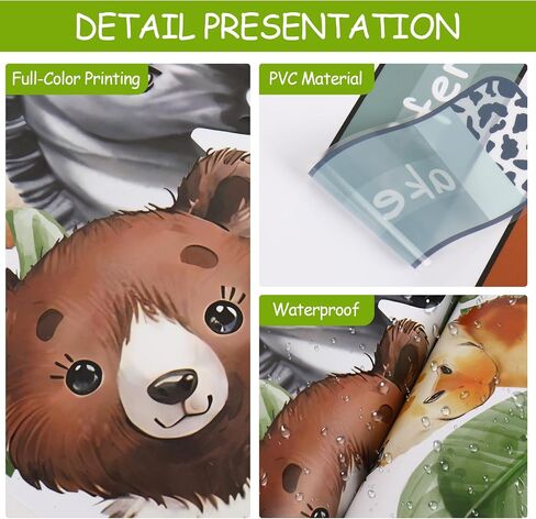 3 Sheet Forest Animal Door Stickers Animal Theme Welcome Window Door Clings Stickers Cute Bear Lion Tiger Wall Decals for Nursery Playroom Classroom Kindergarten in Saudi Arabia
