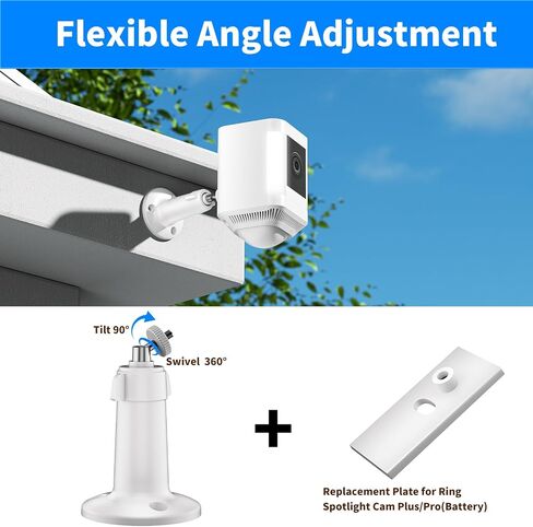 Ring Camera Mount Compatible with Ring Spotlight Cam Plus/Pro (Battery), Adjustable Ring Spotlight Camera Mounting Bracket, Easy Installation(2 Pack) in Kuwait