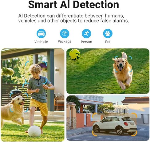 Rraycom 2.5K Solar Security Cameras Wireless Outdoor, 2.4/5Ghz WiFi Battery Solar Powered Security Camera System,Forever Power,Color Night Vision,AI Detection, 2 Way Audio,Spotlight,No Monthly Fee in Saudi Arabia