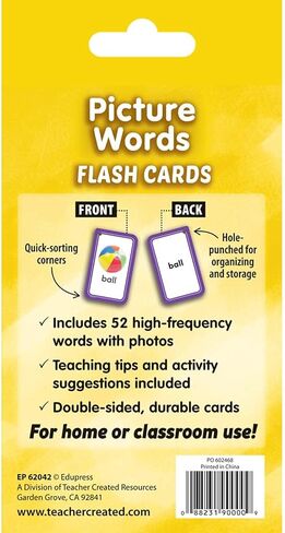 Teacher Created Resources Picture Words Flash Cards (EP62042) 3-1/8" x 5-1/8" in Saudi Arabia