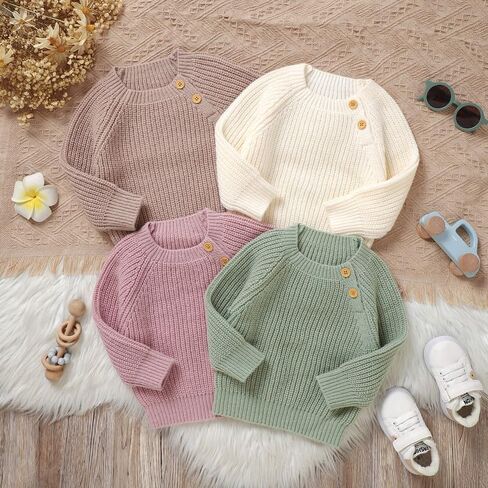 Lawkul Baby Cardigan Sweater Romper Pullover Ultra Soft Contency Slevely Lightwight Long Long for Boy Girl Infants & Childrers in Kuwait
