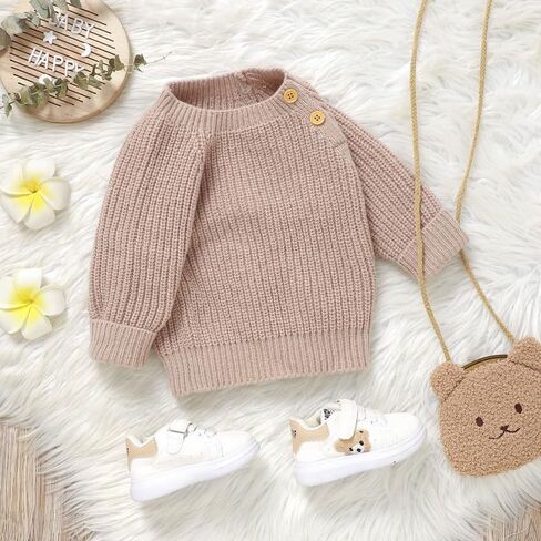 Lawkul Baby Cardigan Sweater Romper Pullover Ultra Soft Contency Slevely Lightwight Long Long for Boy Girl Infants & Childrers in Kuwait