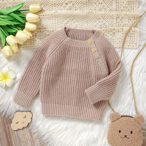 Lawkul Baby Cardigan Sweater Romper Pullover Ultra Soft Contency Slevely Lightwight Long Long for Boy Girl Infants & Childrers in Kuwait