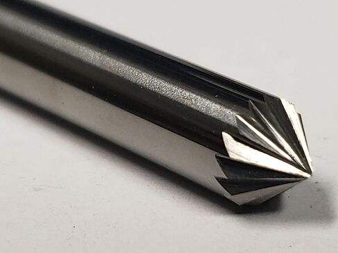1/4" Style K 90 degree Cone Shape 1/4" Shank Single Cut Carbide Burr SK-1 in Saudi Arabia