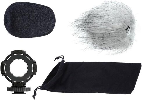الميكروفون الخارجي المتوافق مع Sony FDR-AX53 4K Ultra HD XM-CS Microphone Kit لـ DSLR و Camcorders ومسجلات الصوت-مع حزمة من 4 بطاريات قابلة لإعادة الشحن in Saudi Arabia