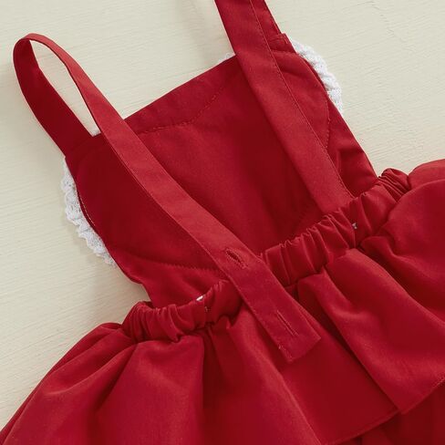 Beqeuewll Toddler Christmas Dress Princess Girl Party Dresses Solid Sleed Skirt Skirt Girls Outfit 2pcs in Kuwait