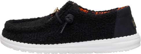 HEYDUDE Women’s Wendy Black Cat | Halloween Shoes for Women, Cozy Sherpa Slip-On Loafers with Cute Cat Ears & Face | Lightweight Comfortable Casual Fall Footwear for Women & Girls in Saudi Arabia