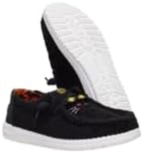 HEYDUDE Women’s Wendy Black Cat | Halloween Shoes for Women, Cozy Sherpa Slip-On Loafers with Cute Cat Ears & Face | Lightweight Comfortable Casual Fall Footwear for Women & Girls in Saudi Arabia
