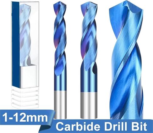 1-12mm Blue Coated Hard Alloy Drill bit, Suitable for CNC Machine Tools(10x35x65) in Saudi Arabia