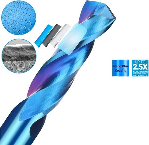 1-12mm Blue Coated Hard Alloy Drill bit, Suitable for CNC Machine Tools(10x35x65) in Saudi Arabia