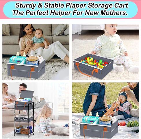 بيبي حفاضات CADDY تنظيم -3 طبقة رولينجدير العربة حديثي الولادة الأساسيات DIAPER2IN1 CADDY مع المقسم in Kuwait