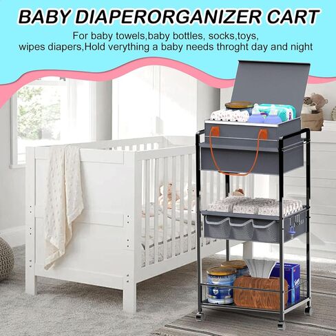 بيبي حفاضات CADDY تنظيم -3 طبقة رولينجدير العربة حديثي الولادة الأساسيات DIAPER2IN1 CADDY مع المقسم in Kuwait