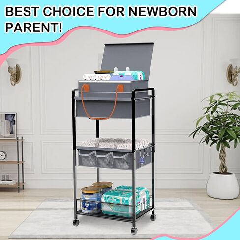 بيبي حفاضات CADDY تنظيم -3 طبقة رولينجدير العربة حديثي الولادة الأساسيات DIAPER2IN1 CADDY مع المقسم in Kuwait